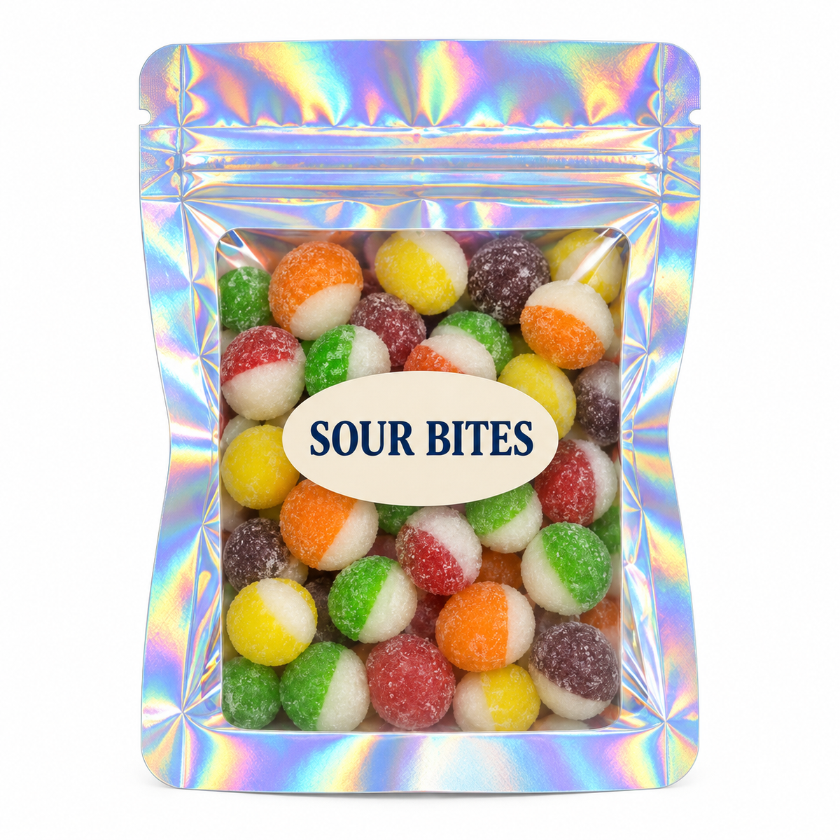 Assorted Color Party Favors — Holographic pouch with Candy Creations Utah Sour Bites