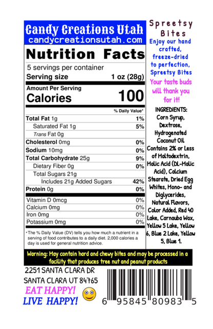 Spreetsy Bites Freeze-Dried Candy Treats