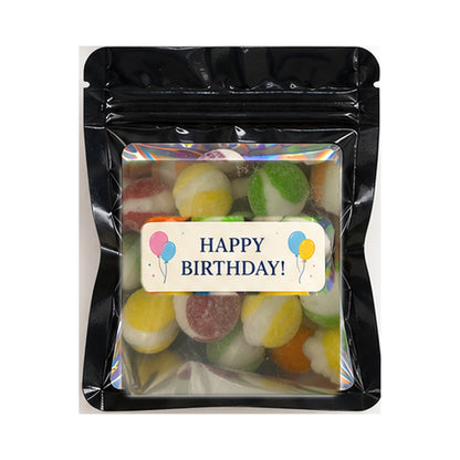 Black favor bag with real Sour Bites