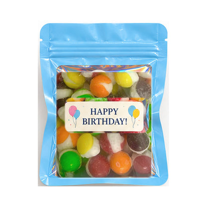 Light Blue favor bag with real Rainbow Bites