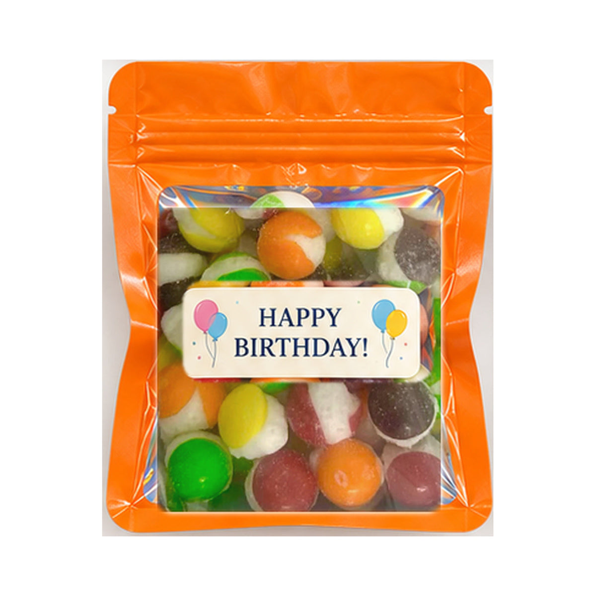 Orange favor bag with real Rainbow Bites
