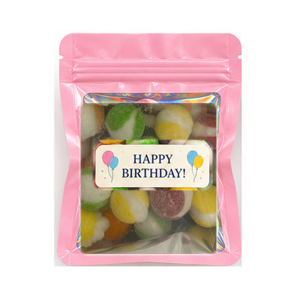 Pink favor bag with real Sour Bites
