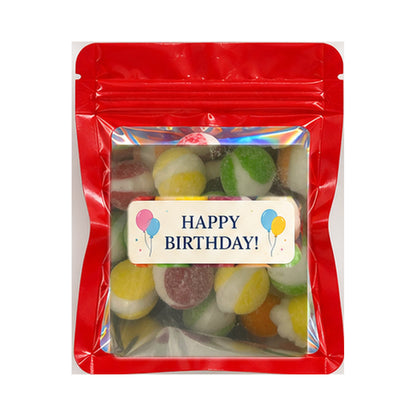 Red favor bag with real Sour Bites