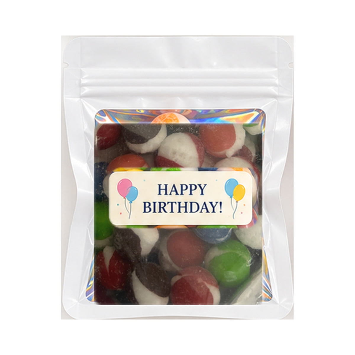 White favor bag with real Berry Bites