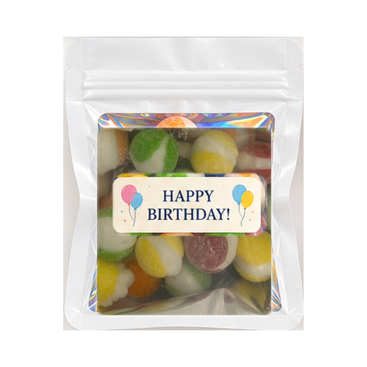 White favor bag with real Sour Bites