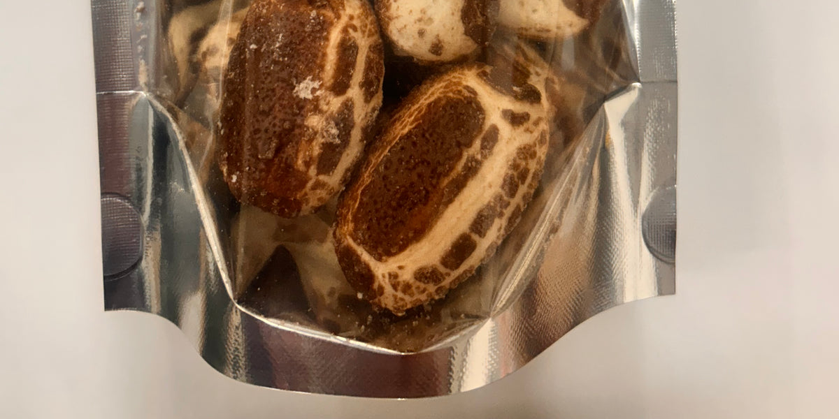 Close-up of real Charley Bites freeze-dried candy