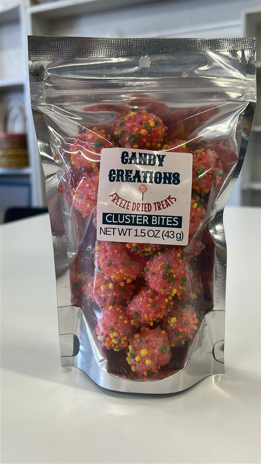 Cluster Bites 1.5 oz front package — Candy Creations Utah
