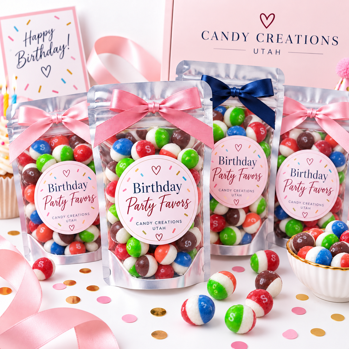 Birthday Elegant Party Favors with Candy Creations Utah Berry Bites