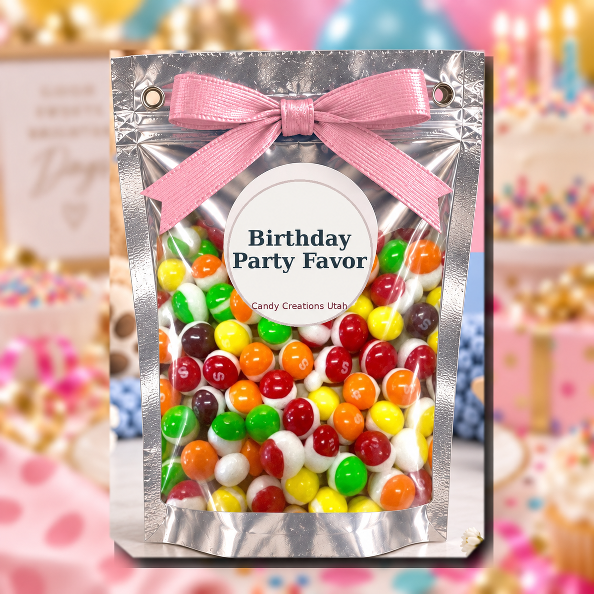 Birthday Elegant Party Favors with real Rainbow Bites