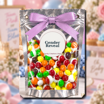 Gender Reveal Elegant Party Favors with real Rainbow Bites