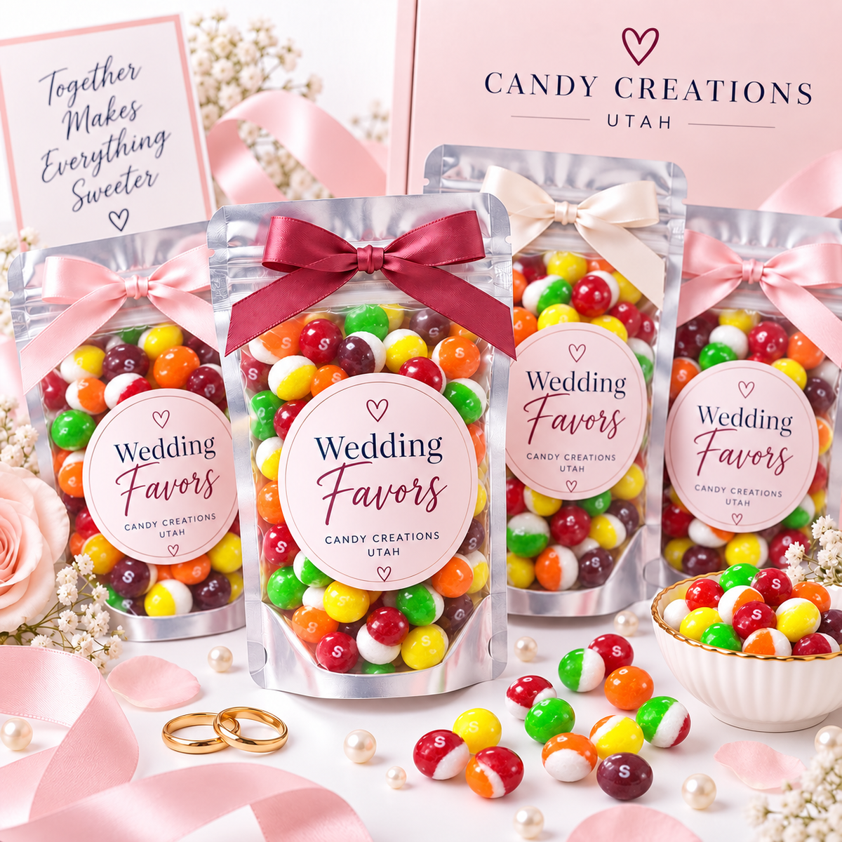 Wedding Elegant Party Favors with Rainbow Bites