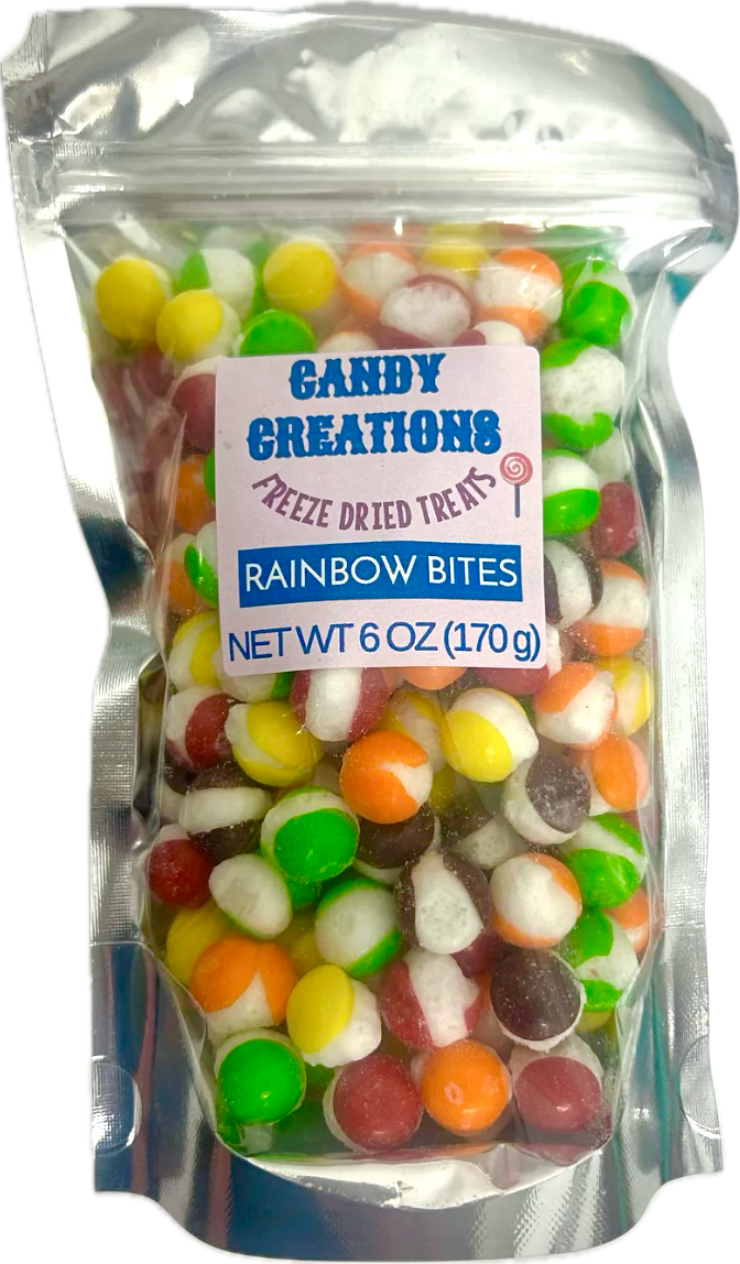 Rainbow Bites Freeze Dried Candy Treats 6 oz bag