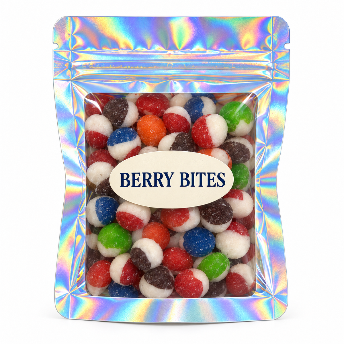 Assorted Color Party Favors — Holographic pouch with Candy Creations Utah Berry Bites