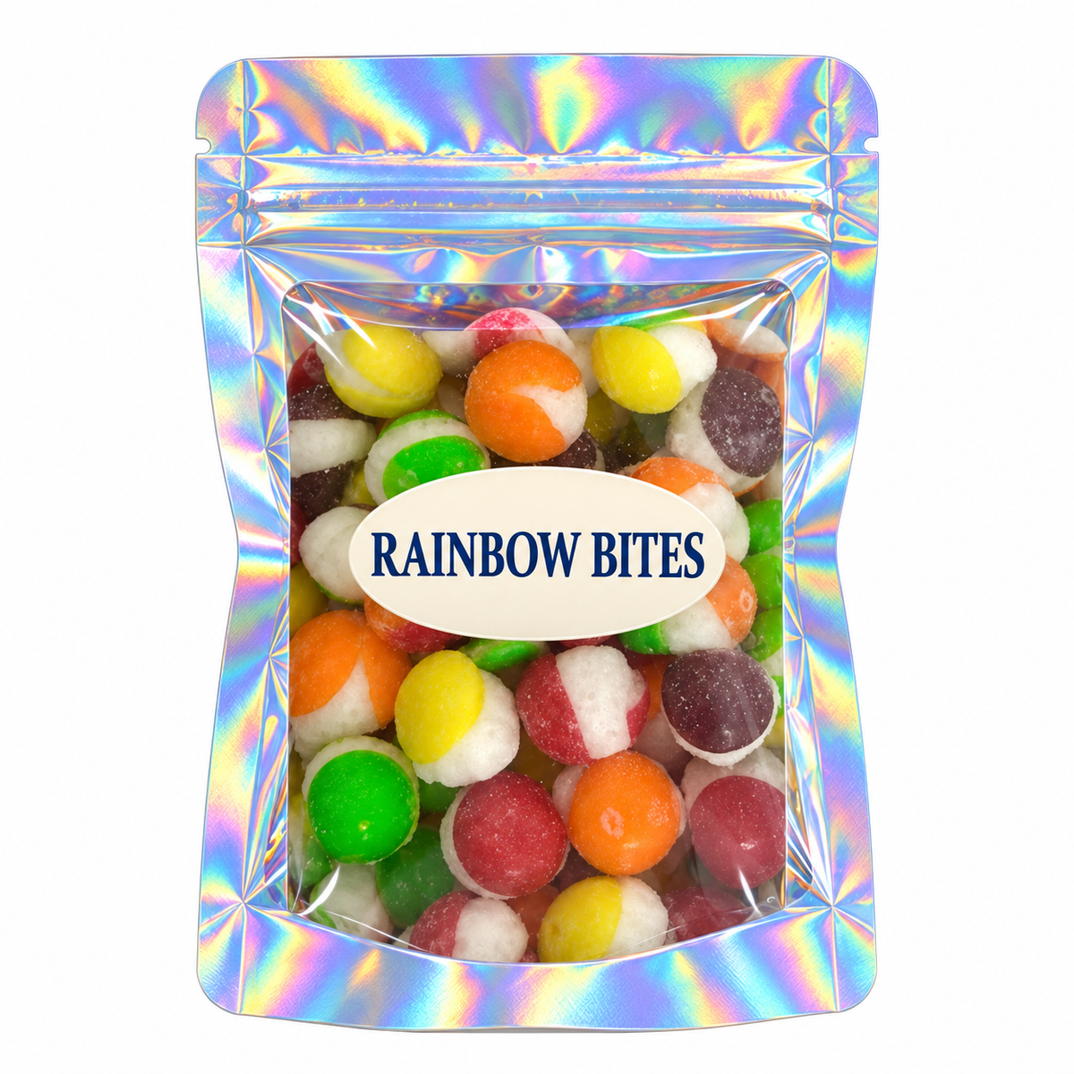 Assorted Color Party Favors — Holographic pouch with Candy Creations Utah Rainbow Bites