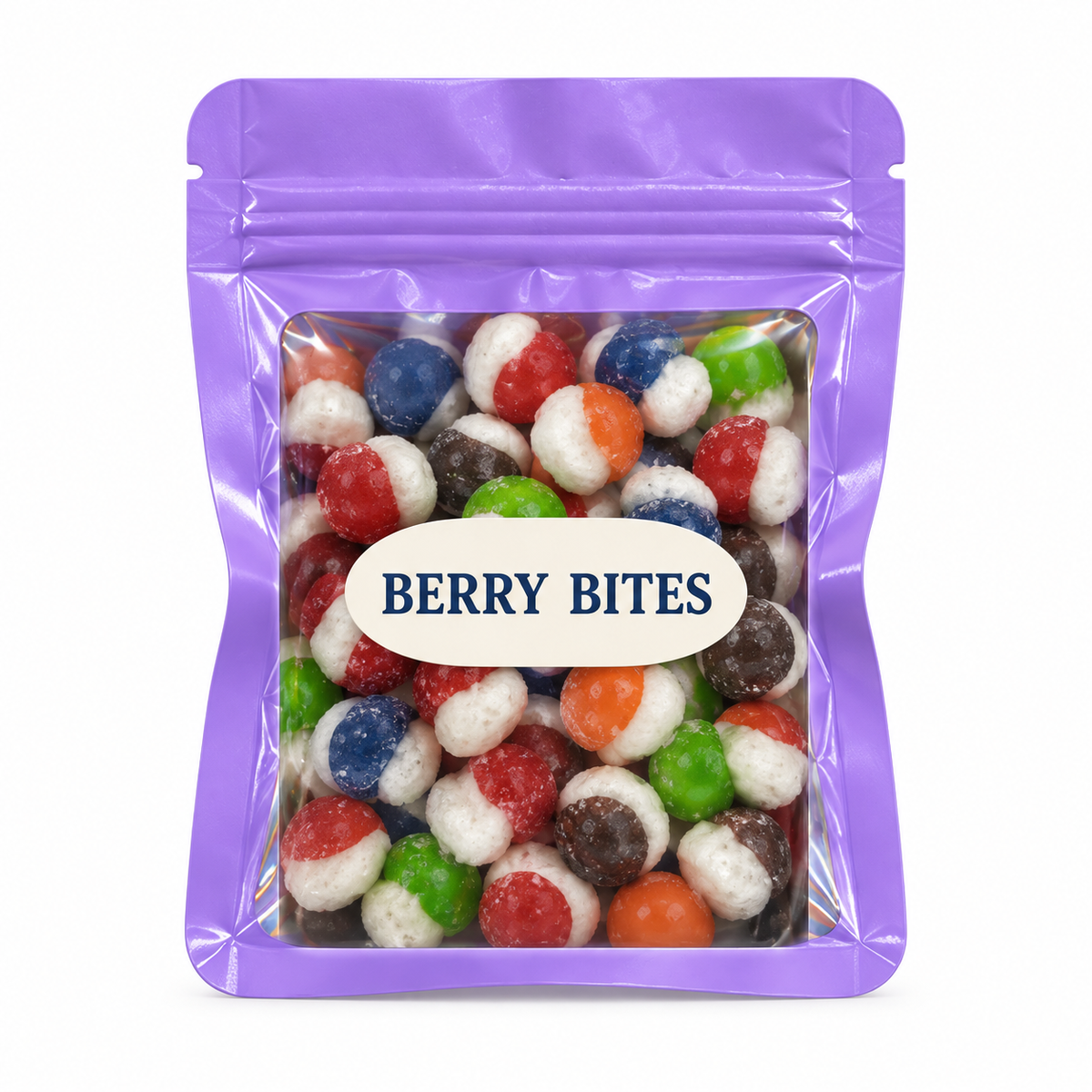 Assorted Color Party Favors — Lavender/Purple pouch with Candy Creations Utah Berry Bites
