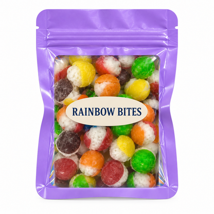 Assorted Color Party Favors — Lavender/Purple pouch with Candy Creations Utah Rainbow Bites