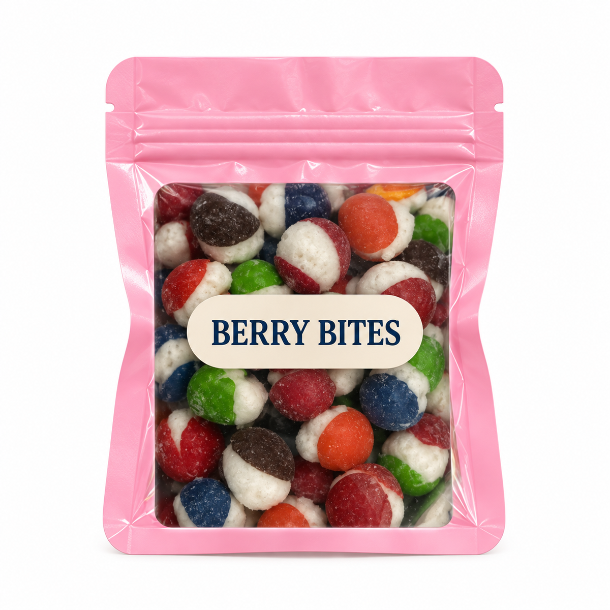 Assorted Color Party Favors — Pink pouch with Candy Creations Utah Berry Bites