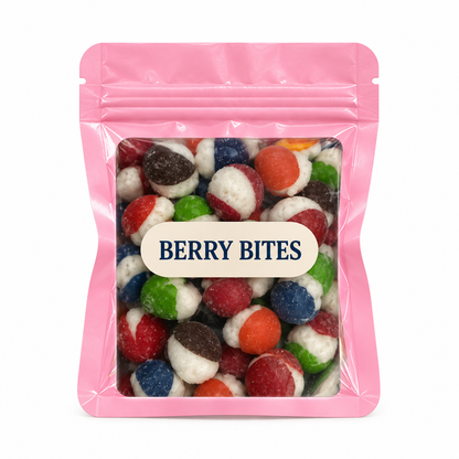 Assorted Color Party Favors — Pink pouch with Candy Creations Utah Berry Bites