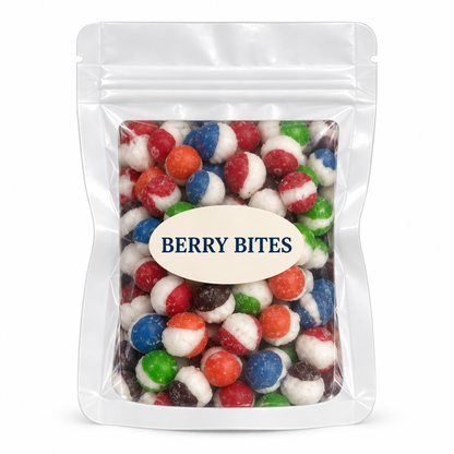 Assorted Color Party Favors — White pouch with Candy Creations Utah Berry Bites