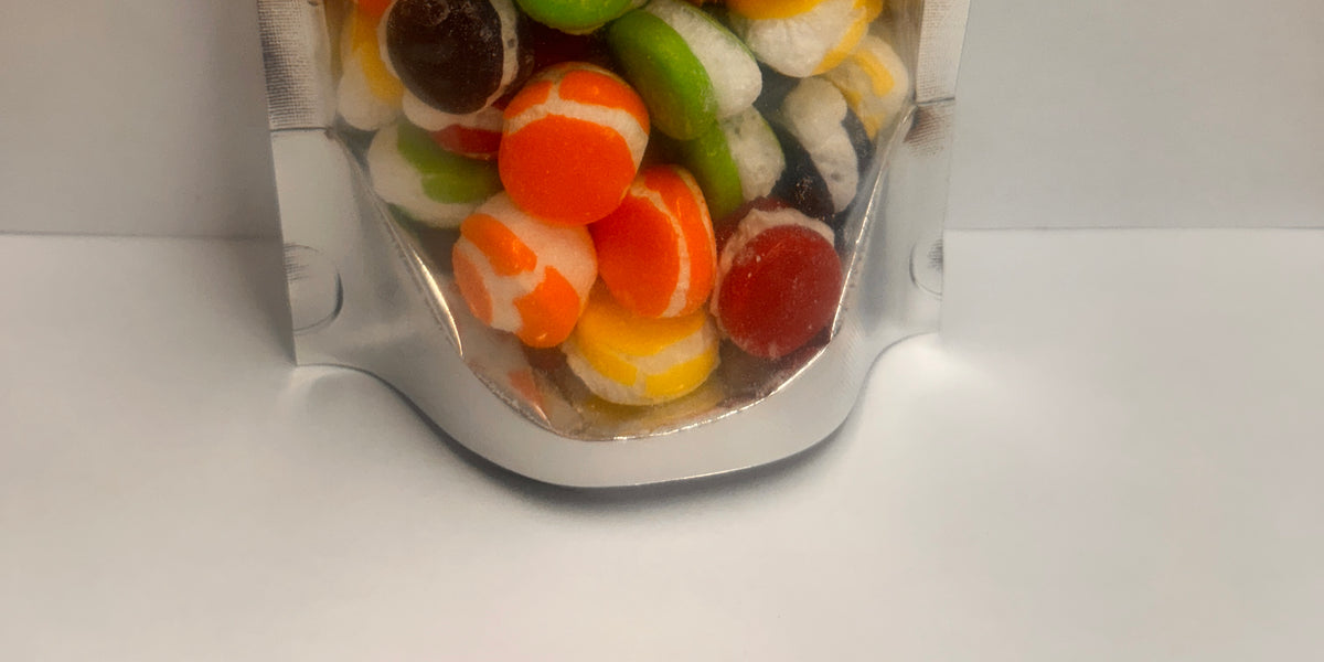 Close-up of real Spreetsy Bites freeze-dried candy